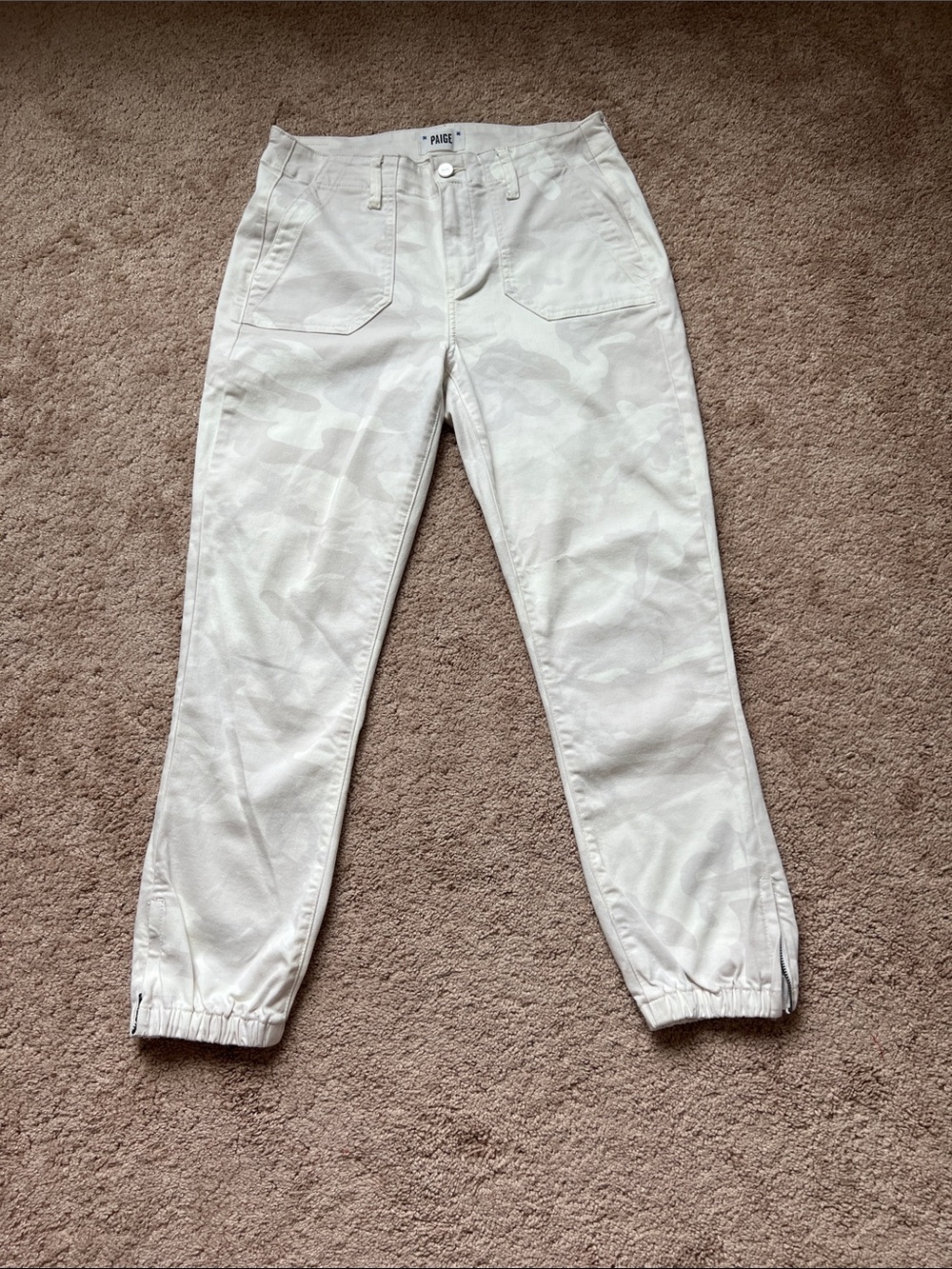 PAIGE Mayslie Jogger White Camouflage Joggers